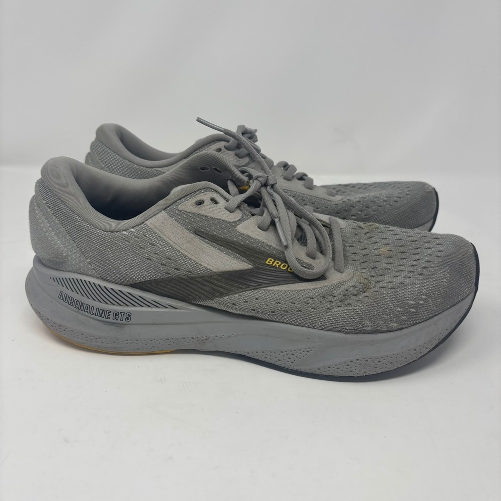 Brooks Adrenaline GTS 24 Mens 8.5 D Gray Running Shoes Good Tread 1104371D084